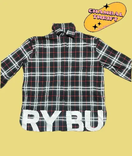 Burberry Checked shirt Item No. 8038144 A1003-BLACK IP CHK