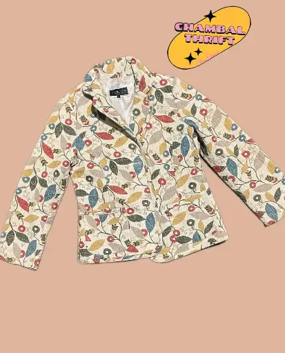 Vintage-Inspired Quilted Jacket – Boho Floral Print